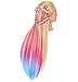 LHNHAIR 35 inches Colorful Long Synthetic Hair Mannequin Head Manikin Doll Style Head with Stand for Braiding Styling Updos Practice Cosmetology Training Display