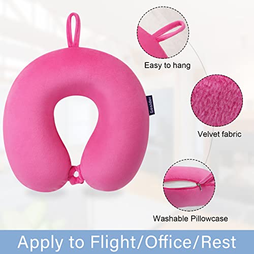 Gosider Travel Pillow Memory Foam, Comfortable Travel Neck Pillow U Shape, Support Neck and Head to Relieve Fatigue, Portable Neck Pillow Suitable for Planes, Trains, Self-Driving Cars