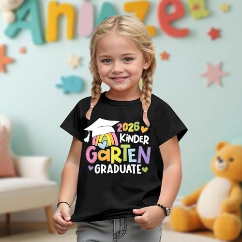 Image of Kindergarten Graduation Shirt for Girl: Last Day of School Shirt Kids 2026 Preschool Graduation Gift Tee Top