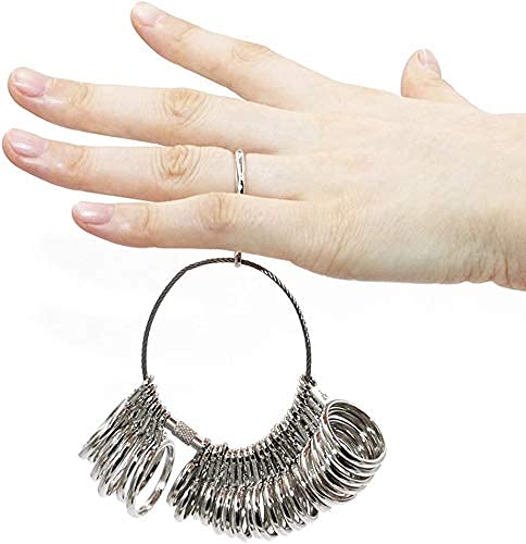 Niupika NP-49 Ring Sizer Measuring Tool Ring Mandrel Measurement Tool Measure Ring Size Finger Sizing Set Metal Gauge Us Size 1-13 Jewelry Sizers Kit Of 27 Pieces thumb #5