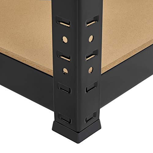 Yaheetech Estantería Metálica Almacenaje 180x90x45cm Estanteria Garaje Baldas Estante de Cargas Pesadas para Taller Trastero Bricolaje Color Negro - imagen 7