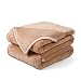 EASELAND Soft King Size Summer Blanket All Season Warm Fuzzy Microplush Lightweight Thermal Fleece Blankets for Couch Bed Sofa,90x108 Inches,Camel