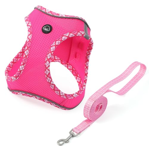 Belababy Hundegeschirr, klein und Leine, Step-in-Welpengeschirr, Rose XS