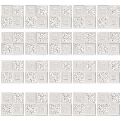 Paneles de espuma de PVC y pegatinas impermeables 3D para azulejos que cubren paredes con humedad 2
