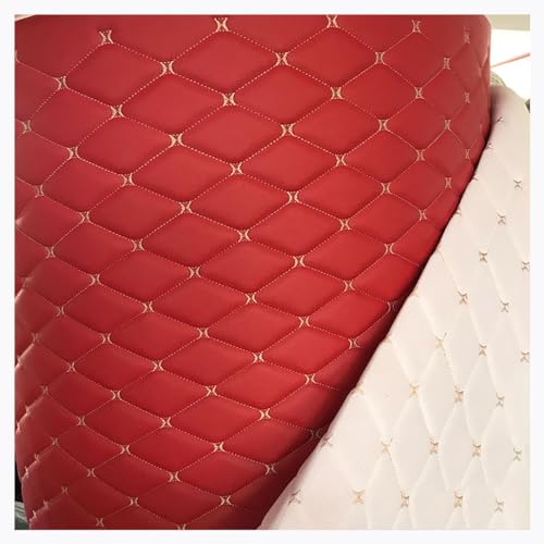 Hojas De Piel Sintética De 160 X 100 Cm, Tela De Piel Sintética Para Manualidades, Tela De Piel Sintética Para Zapatos, Bolsos, Costura(Red,1.6X1m)