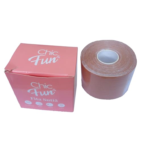 Kit Sutiã Adesivo Bege Fita Para Sustentação Levanta e Tapa Seio Bege (Nude, x3un)