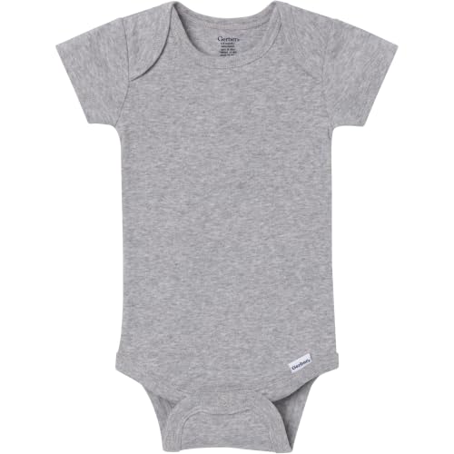 Image of Gerber Baby Boys & Girls 5-Pack Solid Onesies Bodysuits