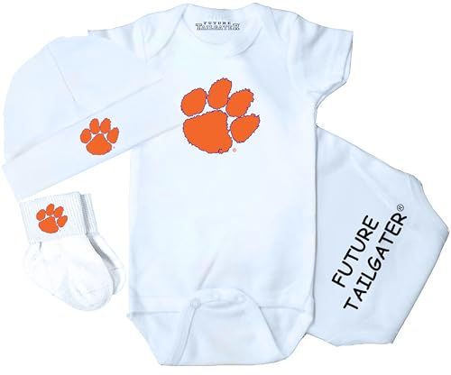 Image of Clemson Tigers 3 piece Baby Clothing Set (3-6 months)