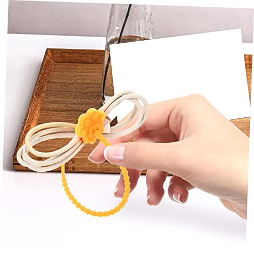 Tofficu 20pcs Cable Management Tie Reusable Silicone Zip Ties Organize Home Office Travel Desk Toolbox miniatura 6