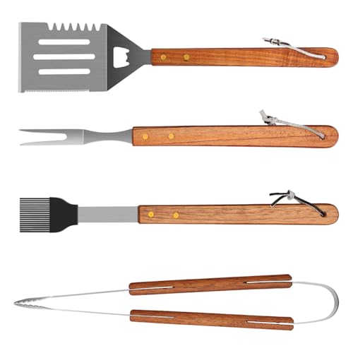 Set di attrezzi per barbecue, set di utensili per griglia | Strumenti per barbecue sospesi,Kit di per barbecue, set di strumenti per barbecue in acciaio inossidabile per campeggio, strumenti