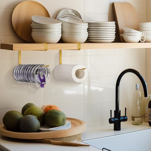 Jolensoy Tumbler Lid Organizer, Horizontal Tumbler Lid Storage Hook Up to 10 Lids, Space Saving Cup Lid Holders Under Cabinet Tumbler Lid Hook for Kitchen Organizer and Storage - Image 7