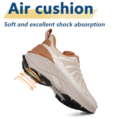 Men's Max Cushioned Quick Laces Hiking Walking Shoes with Arch Support Plantar Fasciitis Pain Relief Breathable Outdoor Trailing Running Sneakers Non Slip Trekking Camping Shoes4