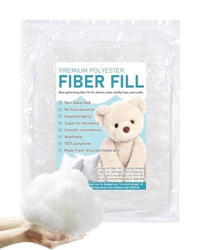 FIVEIZERO 300g /10.5oz Polyester Premium Fiber Fill - Bulk Polyfill for Pillow Stuffing,Crochet and Couch Cushions,Plush Toys,Safe for Kids and Pets,No Fluorescent Agents or Bleach