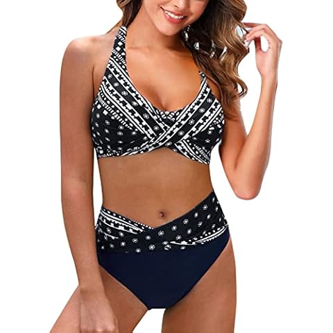 riou Bikinis Mujer 2023 Push Up Baratos Halter Bikini Cover