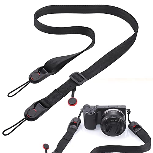 Zocipro Correa Camara, Universal Camera Strap Ajustable Correa Cámara Vintage, Cámara Cuello Correa con Hebillas de Liberación Rápida, para Canon, Nikon, Fuji, Pentax, Sony Cover