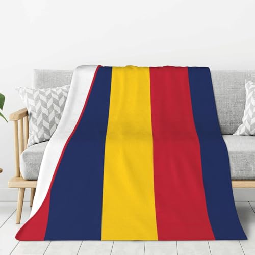 Couverture flanelle drapeau Tchad douce et chaude pour lit et canapé - 2