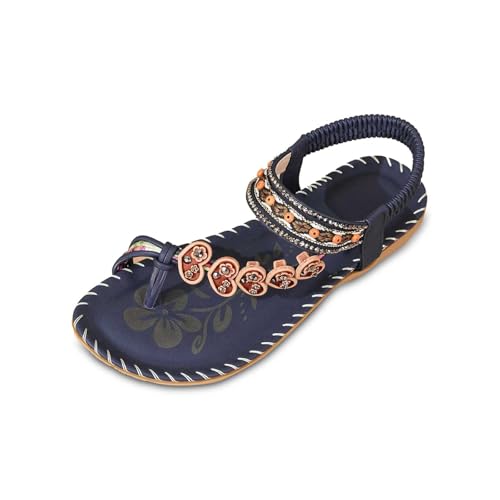 Sandales plates femme strass bohème pour vos balades et sorties de plage