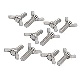 X-DREE M10x30mm 1.5mm Pitch 201 Stainless Steel Wing Bolt Butterfly Screw 10pcs(M10x30mm 1.5mm Pitch 201 Tornillo de mariposa de acero inoxidable Tornillo mariposa 10pcs