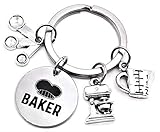 Baker Keychain Culinary School Graduation Gift Measuring Spoon Measuring Cup Stand Mixer Key Chain...