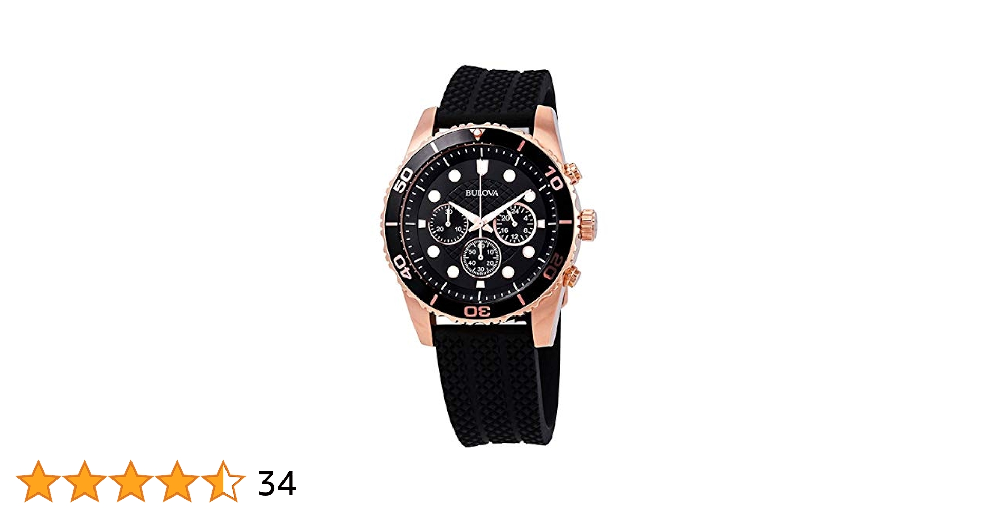 [鑑定済] BULOVAブローバ メンズ腕時計 クロノグラフ 黒文字盤 BULOVA ブローバ ムーンウォッチ クロノグラフ クォーツ メンズ