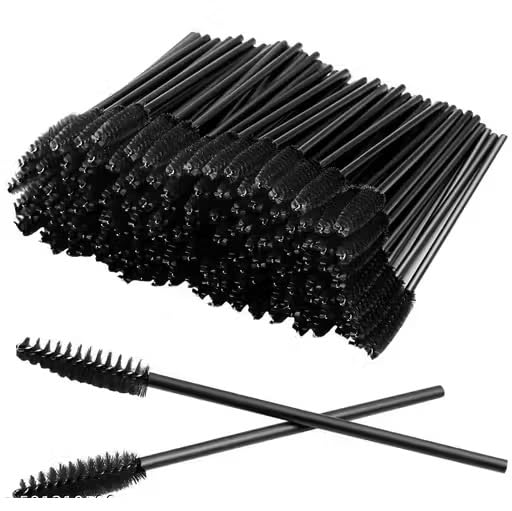 Kamz Beauty Disposable Mascara Wands, Black, Eyelash Spoolie Brushes for Lash and Brow Grooming, 50 Pcs-picture-17