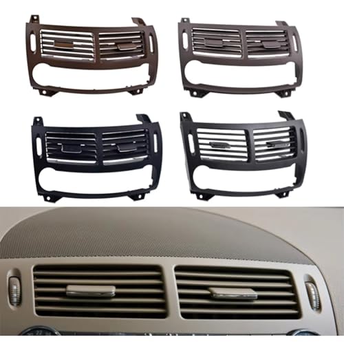 Grille d'aération centrale W211 pour Benz Classe E 2003-2008 gris - 3