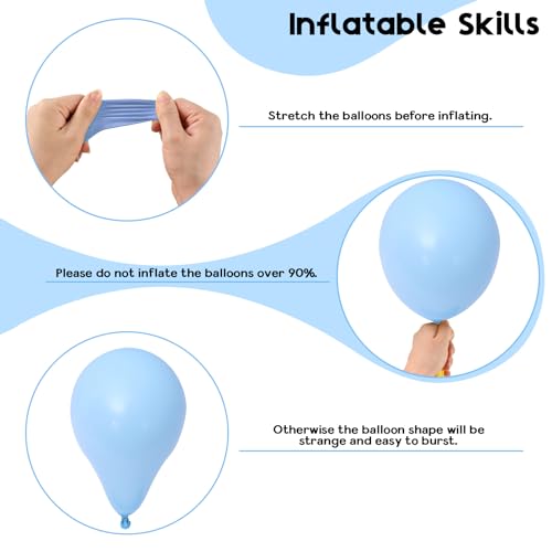 Isndare A5-QQ-52310 Green Blue White Balloons 60Pcs 12Inch Ocean Balloons Under The Sea Decorations Shark Whale Theme Kids Birthday Party Pastel Metallic Blue Green Pearl White Latex Helium Balloon Diy Supplies thumb #5
