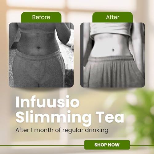 Image of Infuusio Slimming Herbal Tea, 50g, Green Tea Blend with Garcinia Cambogia, Senna, Amla, Lemongrass, Rose, Hibiscus for Weight Management, Metabolism Support (Pack of 3)