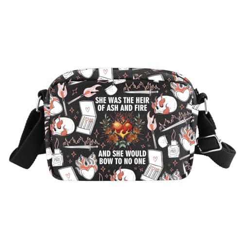 Tog Fireheart Crossbody Bag Fireheart Gifts She Was Not Afraid Tog Gift Book Lover Gifts Bookish Gift Fantasy Shoulder Bag