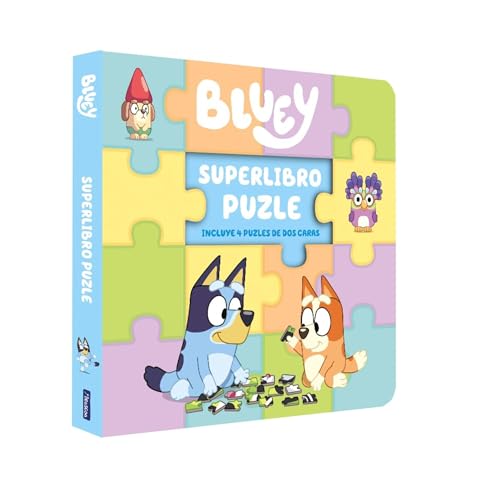 Bluey. Libro juguete - Superlibro puzzle. 4 puzles de dos caras para leer y jugar (Pequeñas manitas)