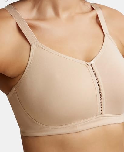 Image of Jockey ES27 Women Wirefree Non Padded Super Combed Cotton Elastane Stretch Full Coverage Minimizer Bra