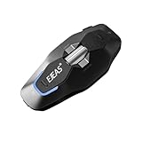 EJEAS X10 Full-Face Bluetooth Intercom for Motorcycle Helmet, Flip-Down Sun Visor, CVC Noise Cancellation, Hands-Free Calls, Music & GPS, DOT Approved for Adults Men Women(Black)