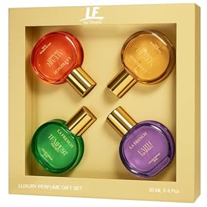La French Luxury Unisex Perfume Gift Set – 4 x 30ml Long Lasting Eau de Parfum – Floral, Vanilla, Oud & Musky Scents – Premium Fragrance for Men & Women – Luxury Perfume Gift Set 24 413G6fsjw9L. SL500 . SS300