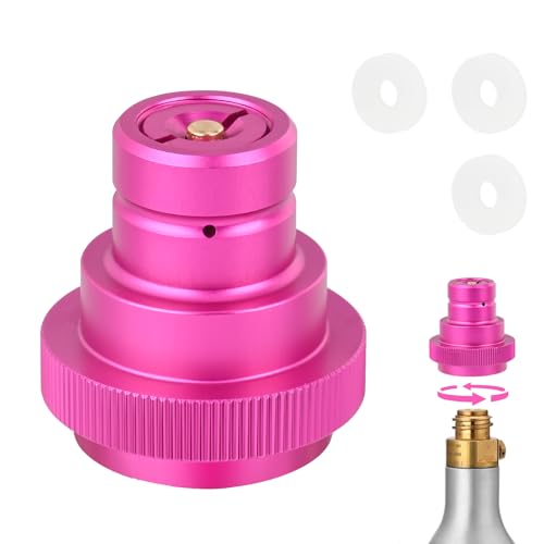 CO2 Quick Adapter aufgerüstet für Soda Water Bubble Euakee Split CO2 Schnelladapter Universal CO2 Zylinder mit TR21-4 Außengewinde (Rose)