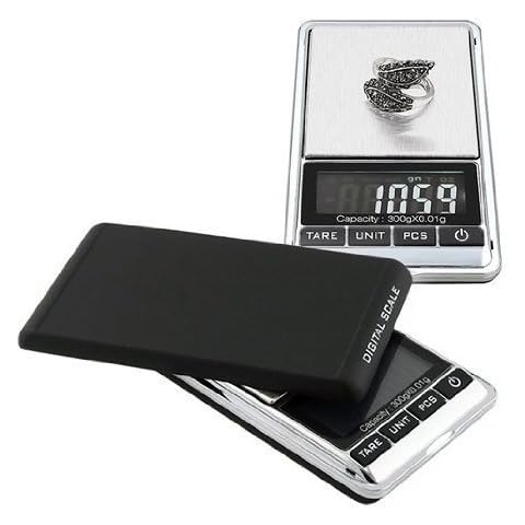 Mini Digital Jewelry Scale,High Precision Pocket Grams Weigh Reloading Scale 300g/0.01g with LCD Blacklight for General Laboratory, Commercial, and Educational use Cover