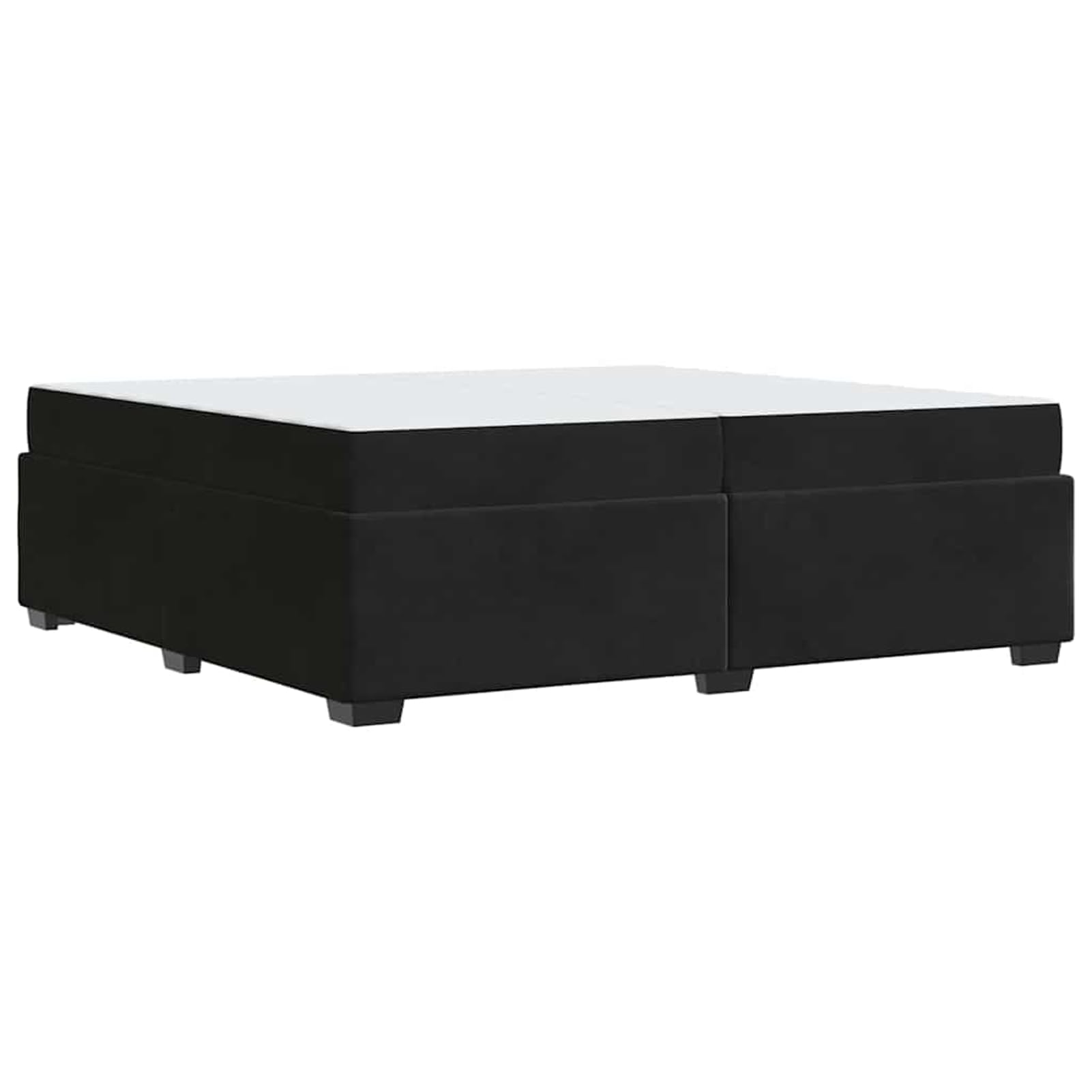 Gecheer Struttura del letto con materasso Nero 200 x 200 cm Velluto E2