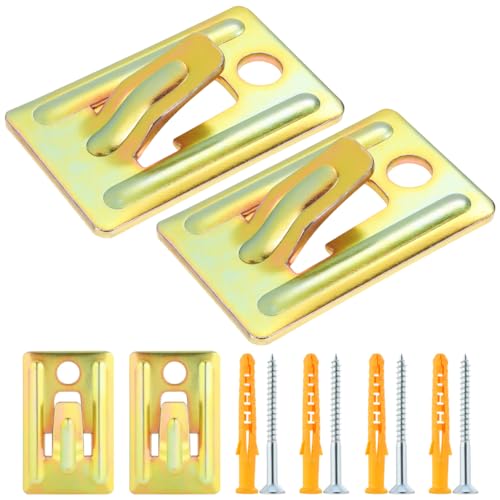 DOITOOL 4 Pcs Support Mural pour Chauffe-eau Électrique - Kit de Fixation Murale pour Mur Creux et Placo - Crochet de Fixation robuste avec Surface...