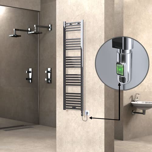 Haiti Elektrikli Havlupan 400x1500 Düz Krom (On/Off Düğmeli) 300 W