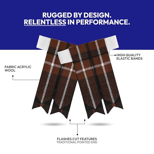Image of Scottish Tartan Kilt Flashes with Elastic Adjusters