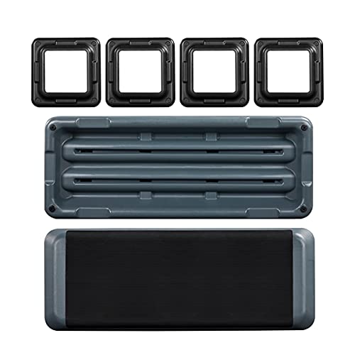 Abician Step d'aérobic Réglable en Hauteur, Step de Fitness à 3 Couches Détachables, Charge Max. 250kg, Entraînement Cardio, Domicile, Gym, Bureau