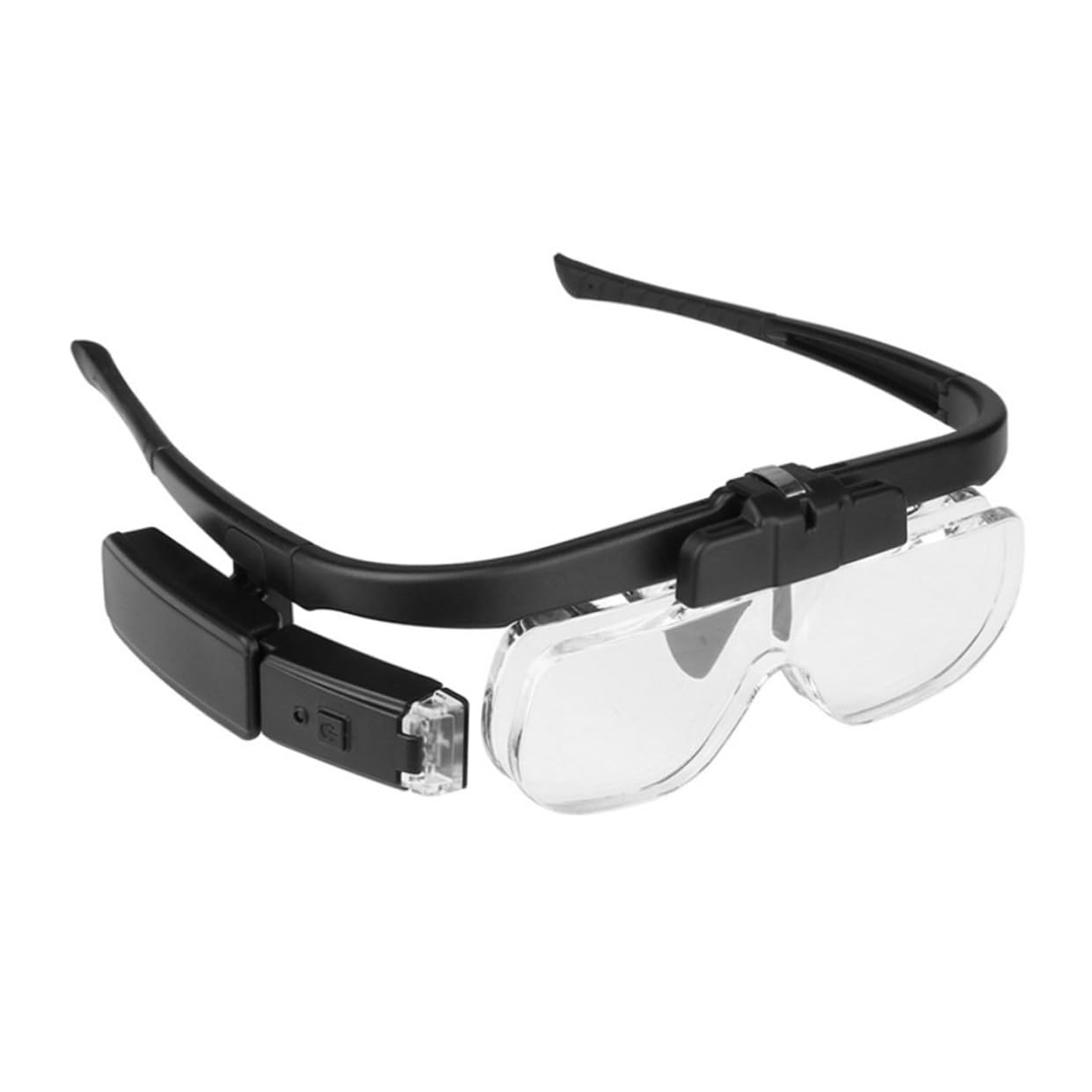 TEHAUX Gafas de Lectura Lupa y Luz LED Recargable, Diseño Ergonómico, Lente Óptica Acrílica y Accesorios Metálicos para Trabajo de Precisión y Lectura