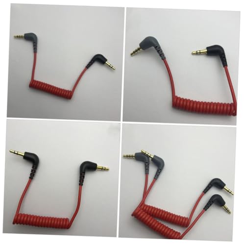 PRETYZOOM 2pcs cable extensión audio 3.5 mm 0.75 m rojo miniatura 5