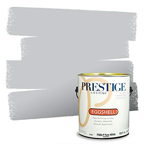 PRESTIGE Paints Interior Paint and Primer In One, 1-Gallon, Eggshell, Comparable Match of Sherwin Williams* Gray Screen*