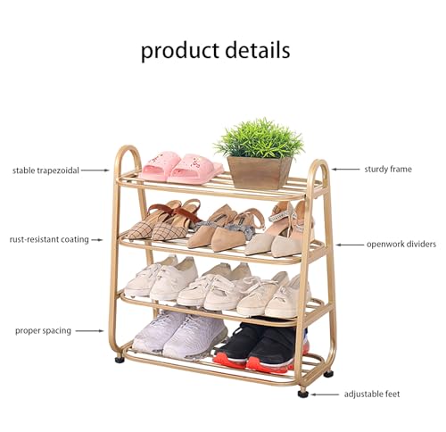 Rangement chaussures d'angle meuble vertical en métal noir 100 cm - 5