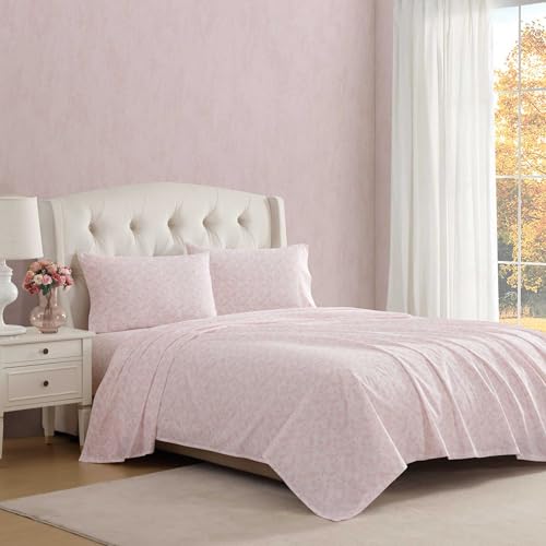 Laura Ashley Antoinette Pink Cotton Percale Sheet Set