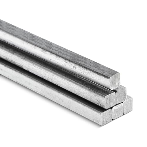 MorningRo 6 Pcs 1/4" x 1/4" x 12" Square Steel