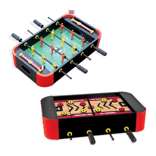 Image of Amazon Brand - Jam & Honey 2-in-1 Foosball Table & Fastest Finger First Game 6+ Years, Tabletop Soccer Indoor Family Game, Multicolour, BIS Certified Child Safe