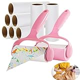 Lint Roller for Pet Hair,600 Sheets Extra Sticky Lint Rollers with 2 Handles+10 Rollers,Mega Value...