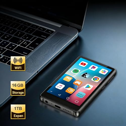 Image of MP3 Player with Bluetooth and WiFi, 4 inch Touch Screen Music Player with Spotify, Play Store, Pandora, Audible, Amazon Music, Android MP4 MP3 Player