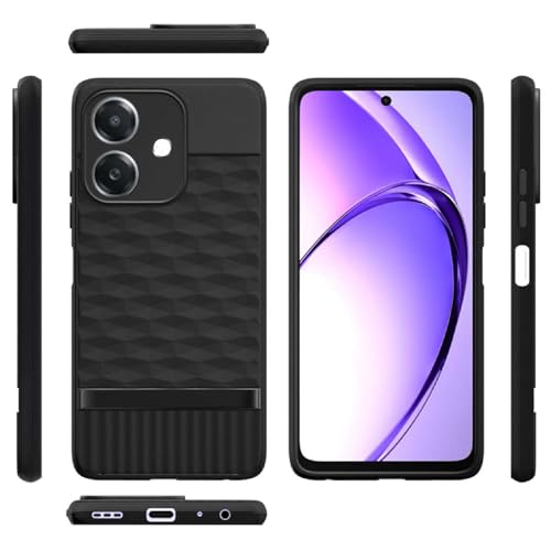 Image of Shockproof Case for Oppo A3 5G / A3x 4G / A3x 5G | Full Camera Protection | TPU Flexible Back Cover for Oppo A3 5G / A3x 4G / A3x 5G (Matte Black)